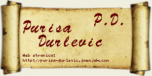Puriša Durlević vizit kartica